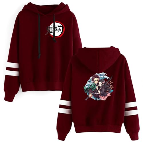 Kapuzenpullover for Nezuko Demon Tanjirou Slayer Pullover Anime Hoodie Langarm Cosplay Sweatshirt für Herren Damen von Sageam