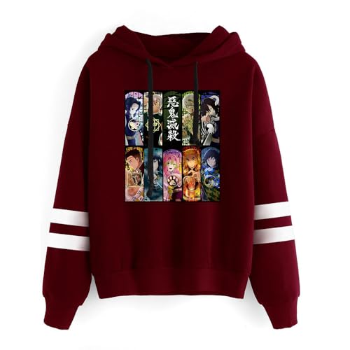 Kapuzenpullover for Nezuko Demon Tanjirou Slayer Pullover Anime Hoodie Langarm Cosplay Sweatshirt für Herren Damen von Sageam