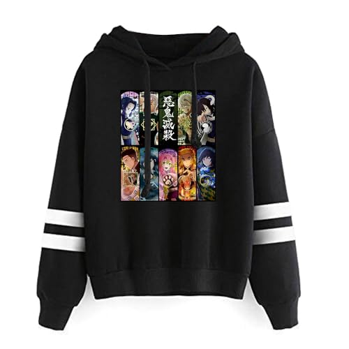 Kapuzenpullover for Nezuko Demon Tanjirou Slayer Pullover Anime Hoodie Langarm Cosplay Sweatshirt für Herren Damen von Sageam