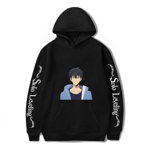 Manga Pullover Solo Leveling Cosplay Kapuzenpullover Anime Hoodie Kostüm Langarm Sweatshirt für Herren Damen von Sageam