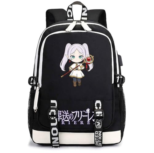 Sageam Anime Frieren: Beyond Journey's End Klassischer Schultaschen Outdoor Tasche Reise-Rucksäcke für Teenager Herren Damen von Sageam