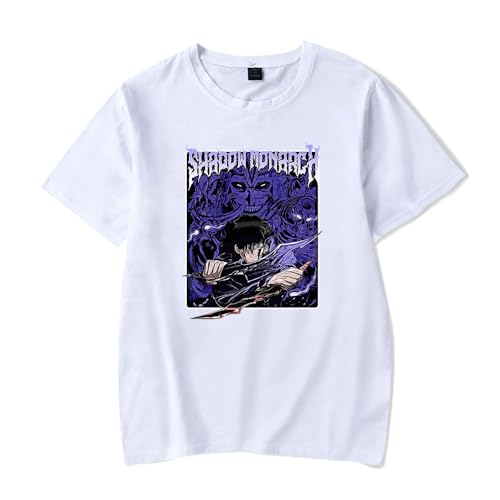 Solo Leveling Merch T-Shirt Herren Damen Casual Kurzarm Cosplay Sung Jin-Woo Anime Sommer Top mit rundem Halsausschnitt von Sageam