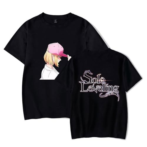 Unisex Anime Solo Leveling T-Shirt Cartoon Cosplay Kurzarm Shirts für Männer Frauen von Sageam