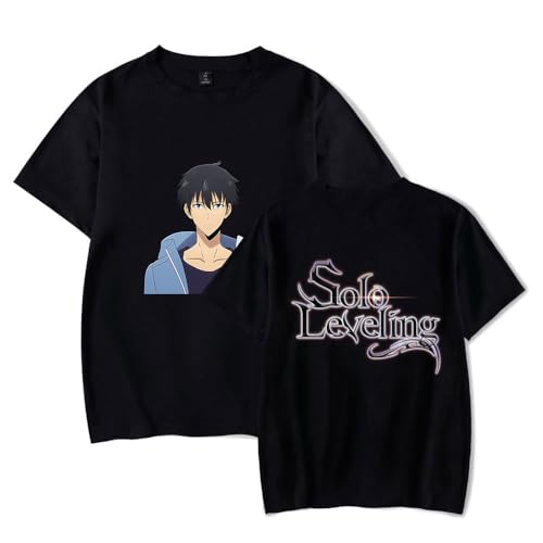 Unisex Anime Solo Leveling T-Shirt Cartoon Cosplay Kurzarm Shirts für Männer Frauen von Sageam