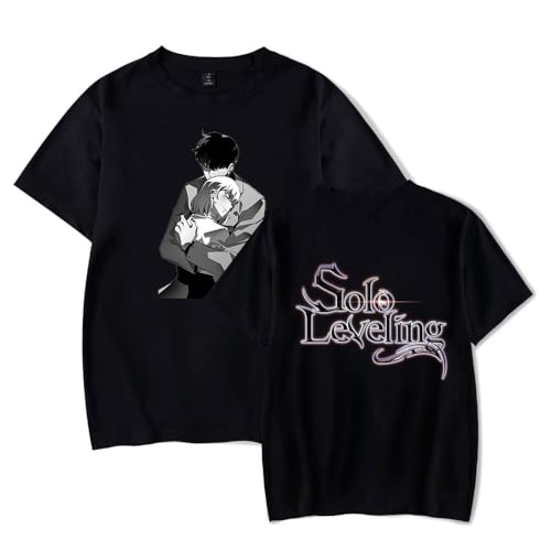 Unisex Anime Solo Leveling T-Shirt Cartoon Cosplay Kurzarm Shirts für Männer Frauen von Sageam