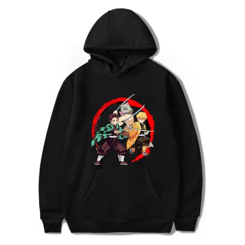 Unisex Kapuzenpullover for Demon Tanjirou Nezuko Slayer Pullover Cosplay Anime Hoodie Kostüm Langarm Sweatshirt für Herren Damen von Sageam