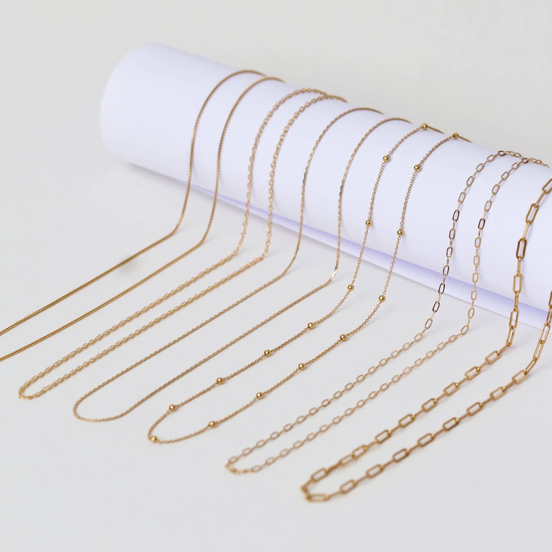Gold Filled Kette Halskette Satellit, Paperclip, Box, Rope Styles Gold Filled Kette Halskette Satellit, Paperclip, Box, Rope Styles von SageandBeads