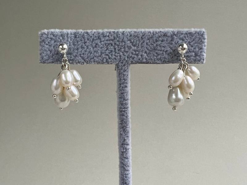 sterling Silber Perle Ohrringe Multi Perlen Ohrstecker Hängen sterling Silber Perle Ohrringe Multi Perlen Ohrstecker Hängen von SageandBeads