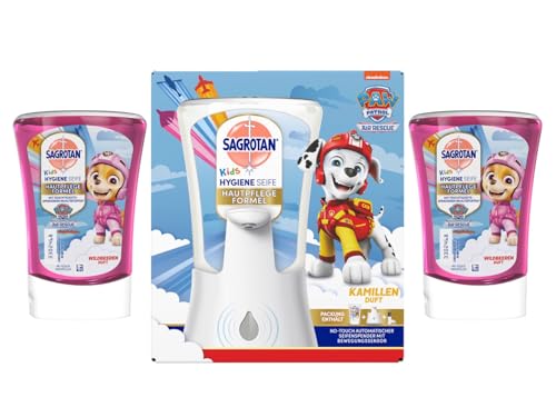 Sagrotan No-Touch Kids Starter Set inkl. 1 x 250 ml Nachfüller Kamille & 2 x 250 ml Nachfüller Wildbeere von Sagrotan