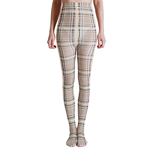 Sahabowi Damen Sexy Hohe Taille Rutschfeste Strumpfhosen Multi-Muster Digital Druck Strümpfe,Gelb 1 von Sahabowi