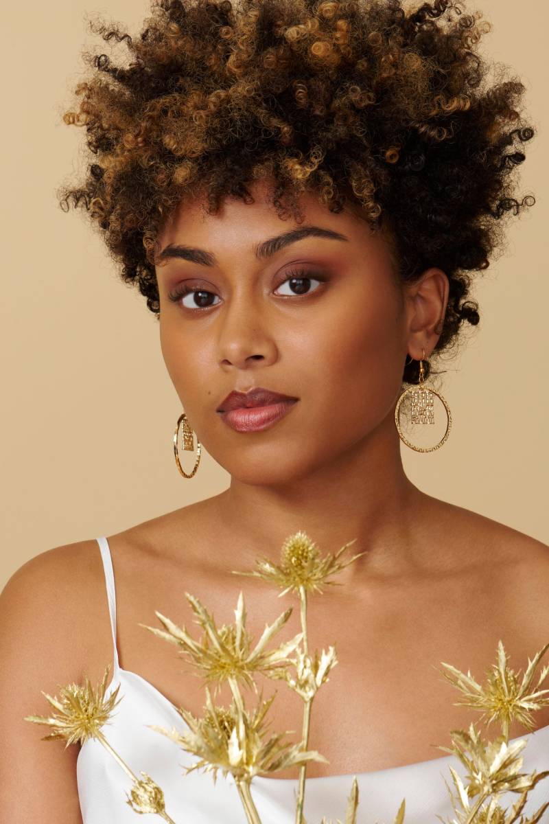 18K Vergoldete Creolen Gehämmerte Creolen | 40 Mm von SaharasEssentials