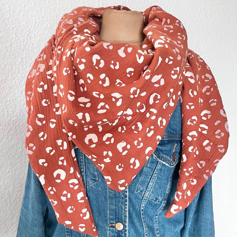 Musselin Halstuch Damen Xxl Auch Für Kinder Znd Baby | Großes Dreieckstuch Baumwolle Handmade Schal Weiches Tuch von SaharasKrea