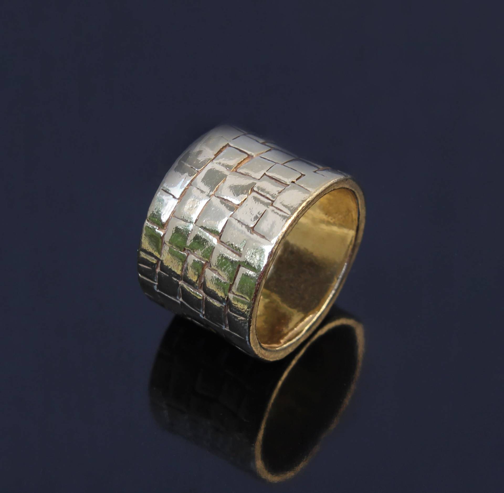 Massives 14K Gold 15mm Breites Schweres Und Dickes Band, Ehering Für Sie Ihn von SaharonJewelryArt