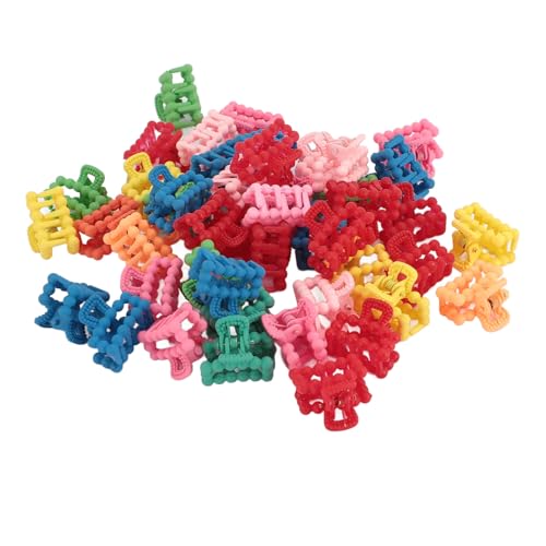 100 Stück Mini-Haarklammern für Mädchen und Frauen, Niedliche Kleine Haarklammern in Hutform, Bunter Haarschmuck, Kleine Haarklammer, Rutschfeste Winzige Kunststoffklammern von Sahgsa