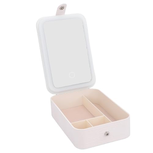 Make-up-Koffer mit Beleuchtetem Spiegel, Dimmbarer Spiegel, Kosmetik-Organizer-Tasche, Tragbare Kosmetik-Make-up-Box, Organizer, Kosmetikkoffer für Damen, Beauty-Tools, von Sahgsa