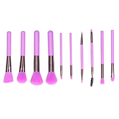 Make-up-Pinsel-Set, 10-teilig, Hochwertige Synthetische Foundation, Puder, Concealer, Lidschatten, Make-up-Pinsel (Lila) von Sahgsa