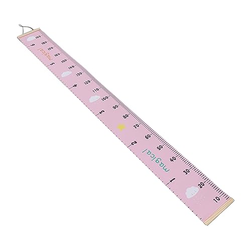 Wachstumstabelle, Lineal, Genaue Babyhöhe, Wachstumstabelle, Lineal für, Abnehmbare Leinwand-Wandbehang-Messtabelle für Zuhause (Rosa Wolke) von Sahgsa