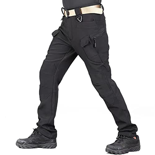 Arbeitshose Damen，Multi Taschen Wasserdicht Cargo Hose Damen Pants Outdoor Hose Arbeitskleidung Workwear Gartenhose Softshellhose Wanderhose Winddicht Warm Winter Skihose Snowboardhose (Color : Schwa von SahilXtore