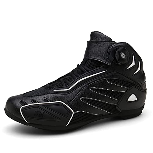 SahilXtore Motorradschuhe Herren Damen Universal,Mode Atmungsaktiv Biker Motorradstiefel mit ATOP Verschluss-System,Knöchelstütze, Aufprallschutz rutschfest Kurze Stiefeletten 36-47 von SahilXtore
