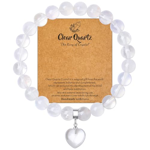 Sahoottie Armband Damen Bergkristall Herz Armband Heilsteine Armbänder Stein Beste Freundin Geschenke Armband Freundschaft Geburtstagsgeschenk Mama Geschenk 8mm Perlen Sahoottie Armband Damen Bergkristall Herz Armband Heilsteine Armbänder Stein Beste Freundin Geschenke Armband Freundschaft Geburtstagsgeschenk Mama Geschenk 8mm Perlen von Sahoottie