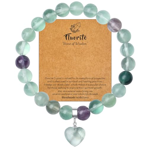 Sahoottie Armband Damen Fluorit Herz Armband Heilsteine Armbänder Stein Beste Freundin Geschenke Armband Freundschaft Geburtstagsgeschenk Mama Geschenk 8mm Perlen Sahoottie Armband Damen Fluorit Herz Armband Heilsteine Armbänder Stein Beste Freundin Geschenke Armband Freundschaft Geburtstagsgeschenk Mama Geschenk 8mm Perlen von Sahoottie