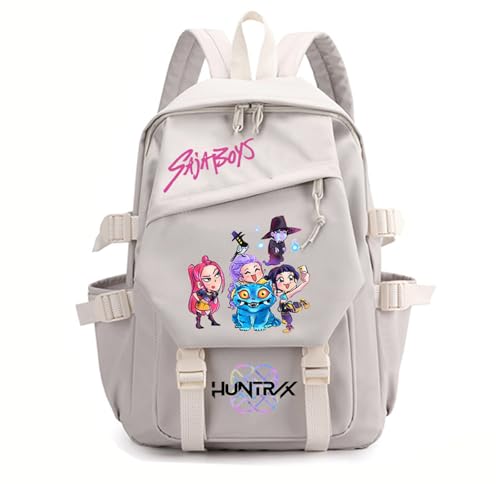SaiDeng KPop Huntrix Rucksack – Wasserdichter Anime Saja Boys KPop De-Mon H-Hunters Jungen & Mädchen, Unisex Tasche für Schule, Freizeit & Reisen, Gepolstert, Trendiges K-Pop Design von SaiDeng