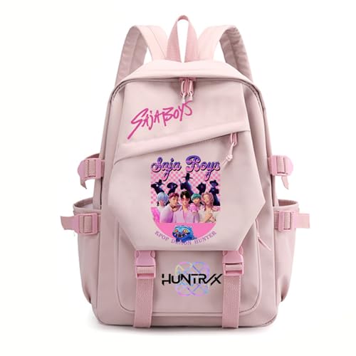 SaiDeng KPop Huntrix Rucksack – Wasserdichter Anime Saja Boys KPop De-Mon H-Hunters Jungen & Mädchen, Unisex Tasche für Schule, Freizeit & Reisen, Gepolstert, Trendiges K-Pop Design von SaiDeng