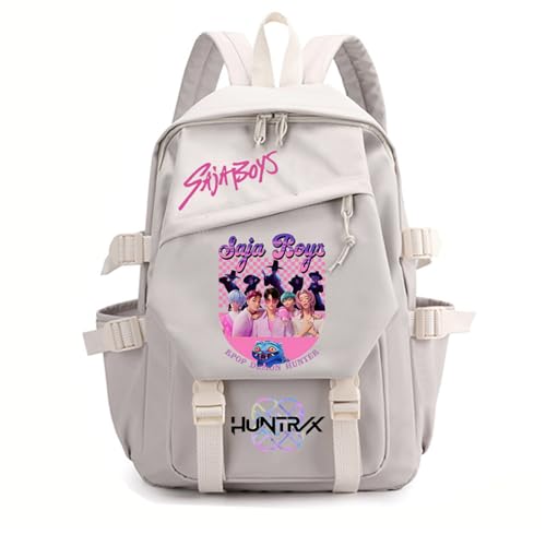 SaiDeng KPop Huntrix Rucksack – Wasserdichter Anime Saja Boys KPop De-Mon H-Hunters Jungen & Mädchen, Unisex Tasche für Schule, Freizeit & Reisen, Gepolstert, Trendiges K-Pop Design von SaiDeng