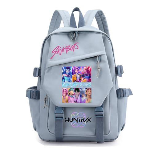 SaiDeng KPop Huntrix Rucksack – Wasserdichter Anime Saja Boys KPop De-Mon H-Hunters Jungen & Mädchen, Unisex Tasche für Schule, Freizeit & Reisen, Gepolstert, Trendiges K-Pop Design von SaiDeng