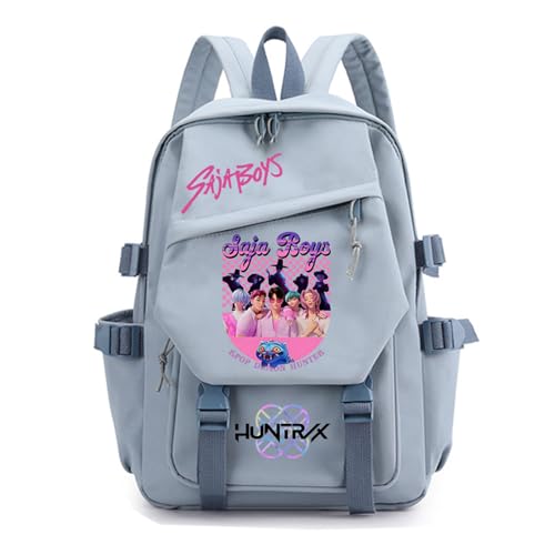 SaiDeng KPop Huntrix Rucksack – Wasserdichter Anime Saja Boys KPop De-Mon H-Hunters Jungen & Mädchen, Unisex Tasche für Schule, Freizeit & Reisen, Gepolstert, Trendiges K-Pop Design von SaiDeng