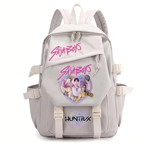 SaiDeng KPop Huntrix Rucksack – Wasserdichter Anime Saja Boys KPop De-Mon H-Hunters Jungen & Mädchen, Unisex Tasche für Schule, Freizeit & Reisen, Gepolstert, Trendiges K-Pop Design von SaiDeng