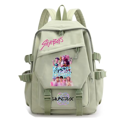 SaiDeng KPop Huntrix Rucksack – Wasserdichter Anime Saja Boys KPop De-Mon H-Hunters Jungen & Mädchen, Unisex Tasche für Schule, Freizeit & Reisen, Gepolstert, Trendiges K-Pop Design von SaiDeng
