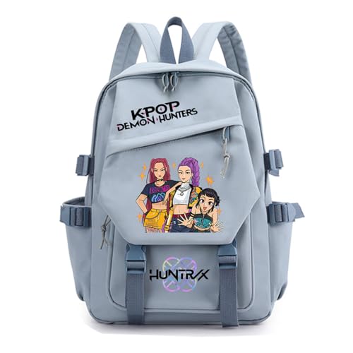 SaiDeng KPop Huntrix Rucksack – Wasserdichter Anime Saja Boys KPop De-Mon H-Hunters Jungen & Mädchen, Unisex Tasche für Schule, Freizeit & Reisen, Gepolstert, Trendiges K-Pop Design von SaiDeng