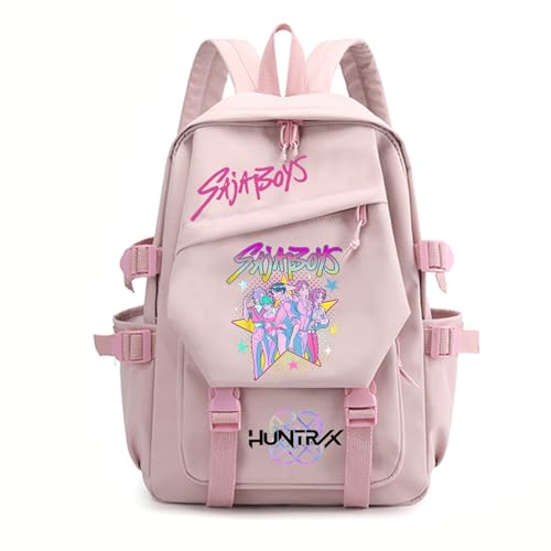 SaiDeng KPop Huntrix Rucksack – Wasserdichter Anime Saja Boys KPop De-Mon H-Hunters Jungen & Mädchen, Unisex Tasche für Schule, Freizeit & Reisen, Gepolstert, Trendiges K-Pop Design von SaiDeng