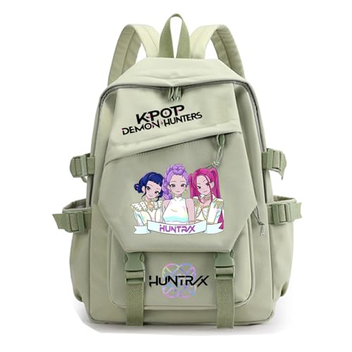 SaiDeng KPop Huntrix Rucksack – Wasserdichter Anime Saja Boys KPop De-Mon H-Hunters Jungen & Mädchen, Unisex Tasche für Schule, Freizeit & Reisen, Gepolstert, Trendiges K-Pop Design von SaiDeng