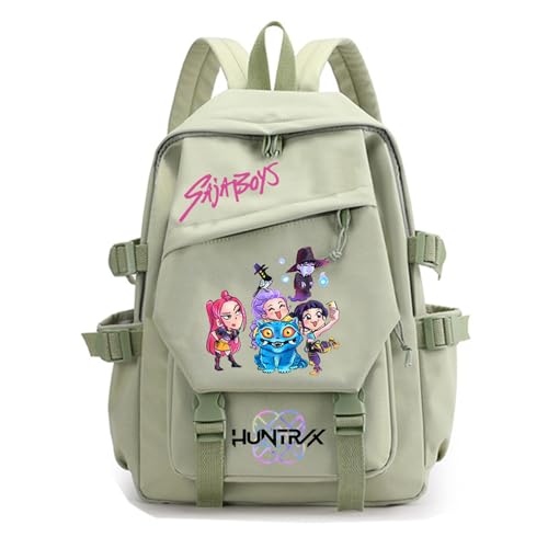 SaiDeng KPop Huntrix Rucksack – Wasserdichter Anime Saja Boys KPop De-Mon H-Hunters Jungen & Mädchen, Unisex Tasche für Schule, Freizeit & Reisen, Gepolstert, Trendiges K-Pop Design von SaiDeng
