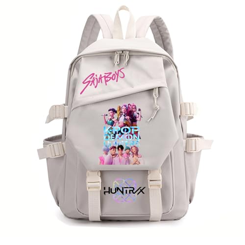 SaiDeng KPop Huntrix Rucksack – Wasserdichter Anime Saja Boys KPop De-Mon H-Hunters Jungen & Mädchen, Unisex Tasche für Schule, Freizeit & Reisen, Gepolstert, Trendiges K-Pop Design von SaiDeng