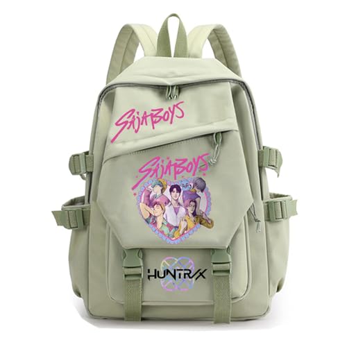 SaiDeng KPop Huntrix Rucksack – Wasserdichter Anime Saja Boys KPop De-Mon H-Hunters Jungen & Mädchen, Unisex Tasche für Schule, Freizeit & Reisen, Gepolstert, Trendiges K-Pop Design von SaiDeng