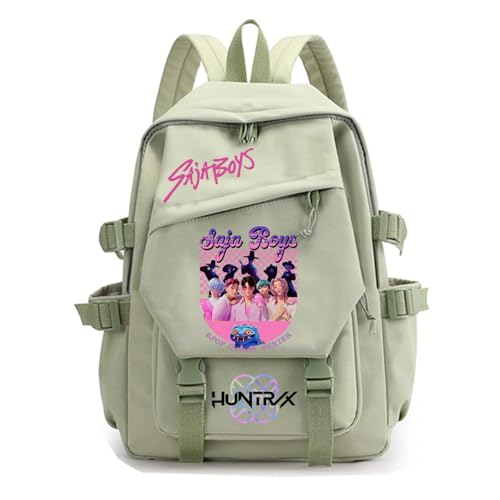 SaiDeng KPop Huntrix Rucksack – Wasserdichter Anime Saja Boys KPop De-Mon H-Hunters Jungen & Mädchen, Unisex Tasche für Schule, Freizeit & Reisen, Gepolstert, Trendiges K-Pop Design von SaiDeng