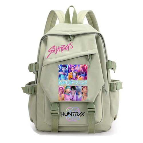 SaiDeng KPop Huntrix Rucksack – Wasserdichter Anime Saja Boys KPop De-Mon H-Hunters Jungen & Mädchen, Unisex Tasche für Schule, Freizeit & Reisen, Gepolstert, Trendiges K-Pop Design von SaiDeng