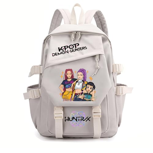 SaiDeng KPop Huntrix Rucksack – Wasserdichter Anime Saja Boys KPop De-Mon H-Hunters Jungen & Mädchen, Unisex Tasche für Schule, Freizeit & Reisen, Gepolstert, Trendiges K-Pop Design von SaiDeng