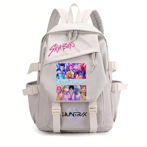 SaiDeng KPop Huntrix Rucksack – Wasserdichter Anime Saja Boys KPop De-Mon H-Hunters Jungen & Mädchen, Unisex Tasche für Schule, Freizeit & Reisen, Gepolstert, Trendiges K-Pop Design von SaiDeng