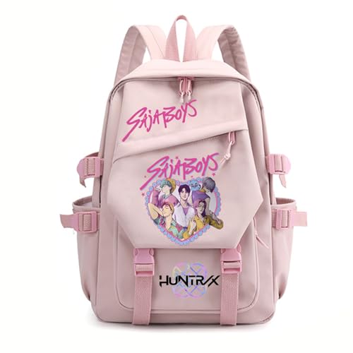 SaiDeng KPop Huntrix Rucksack – Wasserdichter Anime Saja Boys KPop De-Mon H-Hunters Jungen & Mädchen, Unisex Tasche für Schule, Freizeit & Reisen, Gepolstert, Trendiges K-Pop Design von SaiDeng