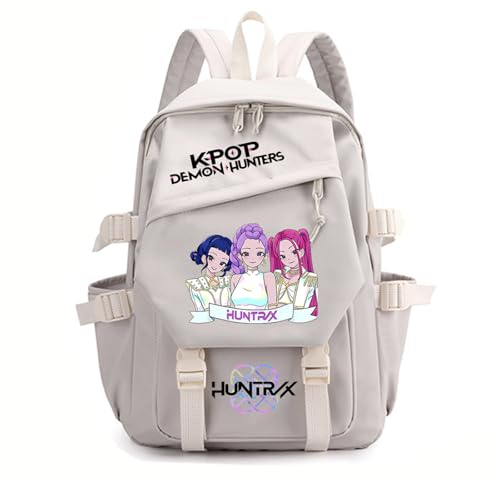 SaiDeng KPop Huntrix Rucksack – Wasserdichter Anime Saja Boys KPop De-Mon H-Hunters Jungen & Mädchen, Unisex Tasche für Schule, Freizeit & Reisen, Gepolstert, Trendiges K-Pop Design von SaiDeng