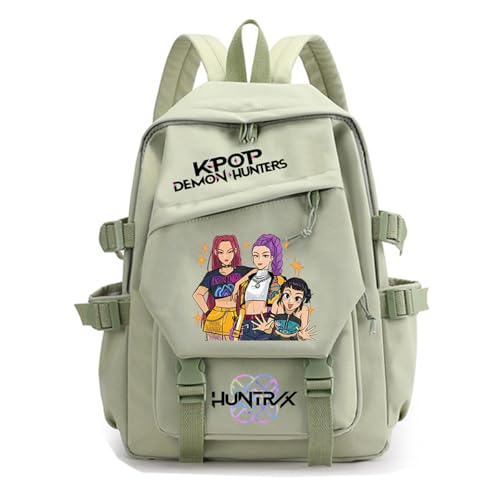 SaiDeng KPop Huntrix Rucksack – Wasserdichter Anime Saja Boys KPop De-Mon H-Hunters Jungen & Mädchen, Unisex Tasche für Schule, Freizeit & Reisen, Gepolstert, Trendiges K-Pop Design von SaiDeng