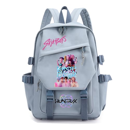 SaiDeng KPop Huntrix Rucksack – Wasserdichter Anime Saja Boys KPop De-Mon H-Hunters Jungen & Mädchen, Unisex Tasche für Schule, Freizeit & Reisen, Gepolstert, Trendiges K-Pop Design von SaiDeng