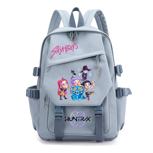 SaiDeng KPop Huntrix Rucksack – Wasserdichter Anime Saja Boys KPop De-Mon H-Hunters Jungen & Mädchen, Unisex Tasche für Schule, Freizeit & Reisen, Gepolstert, Trendiges K-Pop Design von SaiDeng
