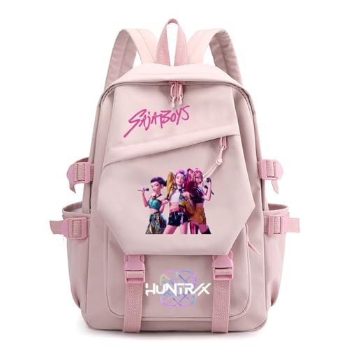 SaiDeng KPop Huntrix Rucksack – Wasserdichter K-Pop De-Mon H-Hunters Rucksack mit Laptopfach & großem Stauraum – Schulrucksack & Freizeitrucksack für Jungen, Mädchen & Fans – 42×29×13 cm – 410 g von SaiDeng