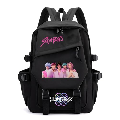 SaiDeng KPop Huntrix Rucksack – Wasserdichter K-Pop De-Mon H-Hunters Rucksack mit Laptopfach & großem Stauraum – Schulrucksack & Freizeitrucksack für Jungen, Mädchen & Fans – 42×29×13 cm – 410 g von SaiDeng