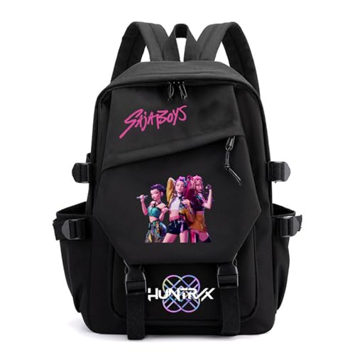 SaiDeng KPop Huntrix Rucksack – Wasserdichter K-Pop De-Mon H-Hunters Rucksack mit Laptopfach & großem Stauraum – Schulrucksack & Freizeitrucksack für Jungen, Mädchen & Fans – 42×29×13 cm – 410 g von SaiDeng